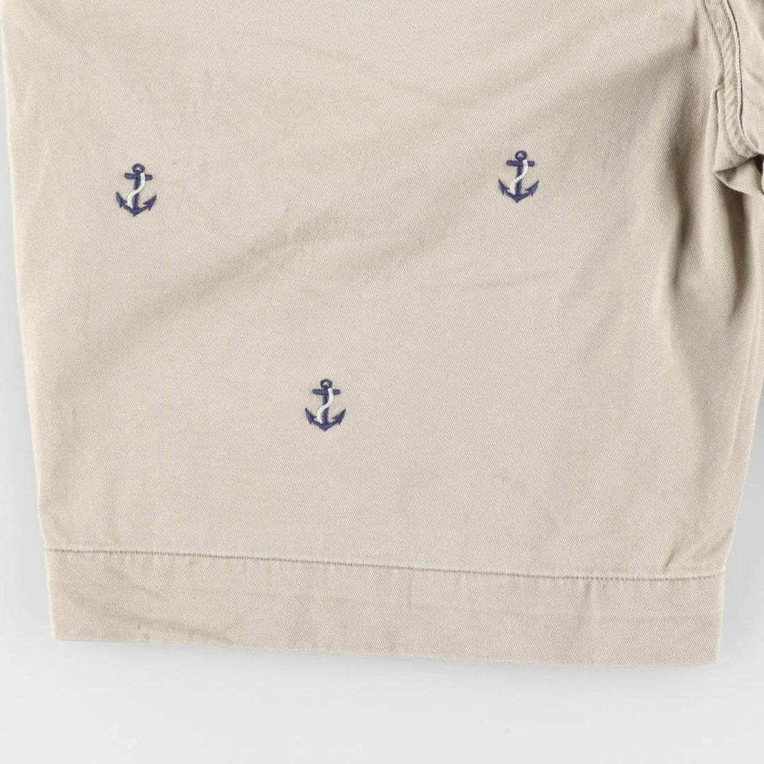 Ralph Lauren POLO RALPH LAUREN CLASSIC FIT all-over print chino shorts, men's size W34 (approx.) cotton Beige type Vintage Second Hand