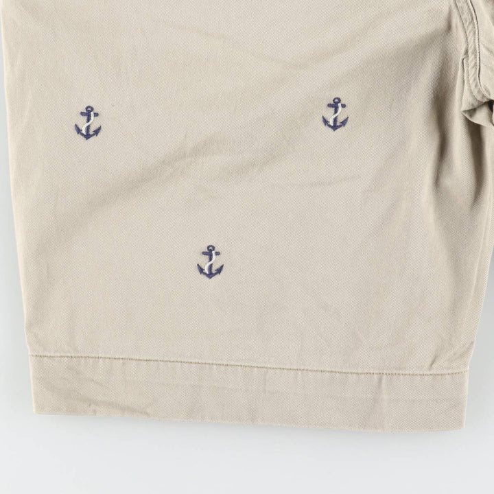 Ralph Lauren POLO RALPH LAUREN CLASSIC FIT all-over print chino shorts, men's size W34 (approx.) cotton Beige type Vintage Second Hand