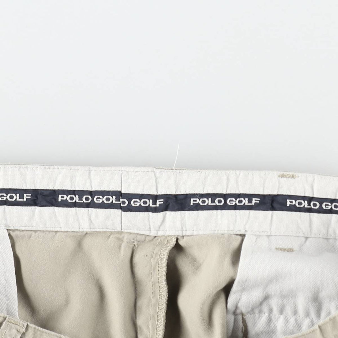 Ralph Lauren POLO GOLF Two-Pleat Chino Shorts, Men's Size W34 (approx.) cotton Beige type Vintage Second Hand