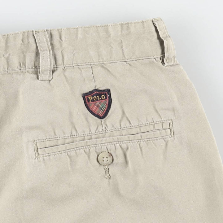 Ralph Lauren POLO GOLF Two-Pleat Chino Shorts, Men's Size W34 (approx.) cotton Beige type Vintage Second Hand