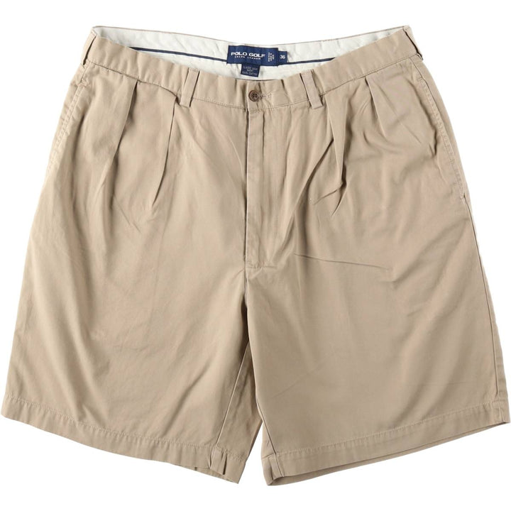 Ralph Lauren POLO GOLF CLASSIC GOLF SHORT Two-Pleat Chino Shorts (Men's W36 equivalent) cotton Beige type Vintage Second Hand