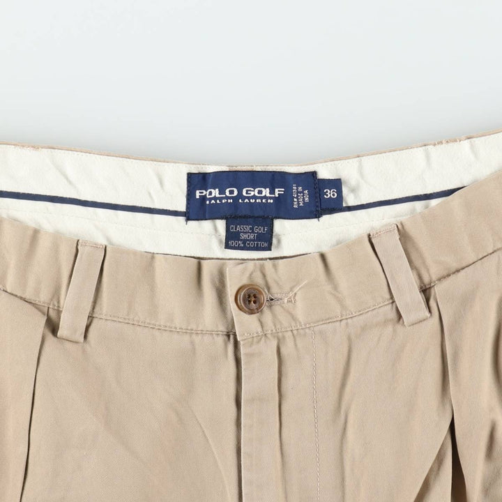 Ralph Lauren POLO GOLF CLASSIC GOLF SHORT Two-Pleat Chino Shorts (Men's W36 equivalent) cotton Beige type Vintage Second Hand