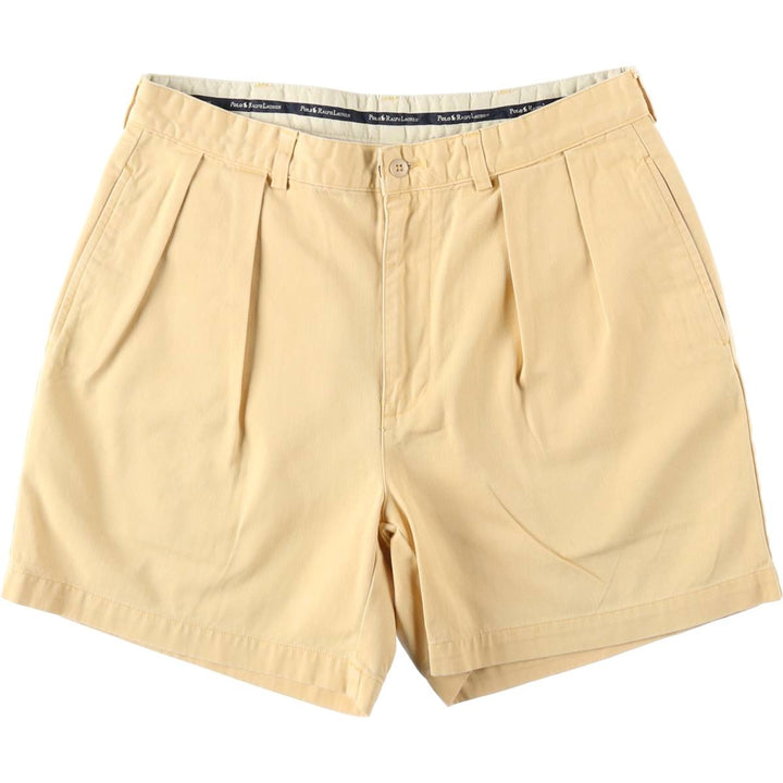 Ralph Lauren POLO RALPH LAUREN ANDREW SHORT Two-pleat chino shorts Short pants Men's W34 equivalent cotton yellow type Vintage Second Hand