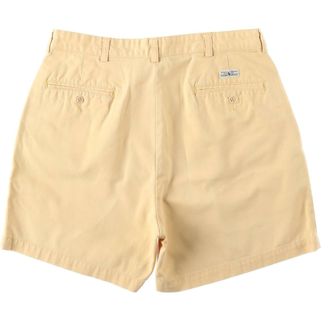 Ralph Lauren POLO RALPH LAUREN ANDREW SHORT Two-pleat chino shorts Short pants Men's W34 equivalent cotton yellow type Vintage Second Hand