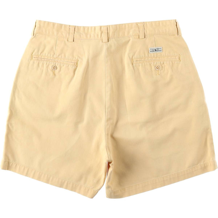 Ralph Lauren POLO RALPH LAUREN ANDREW SHORT Two-pleat chino shorts Short pants Men's W34 equivalent cotton yellow type Vintage Second Hand