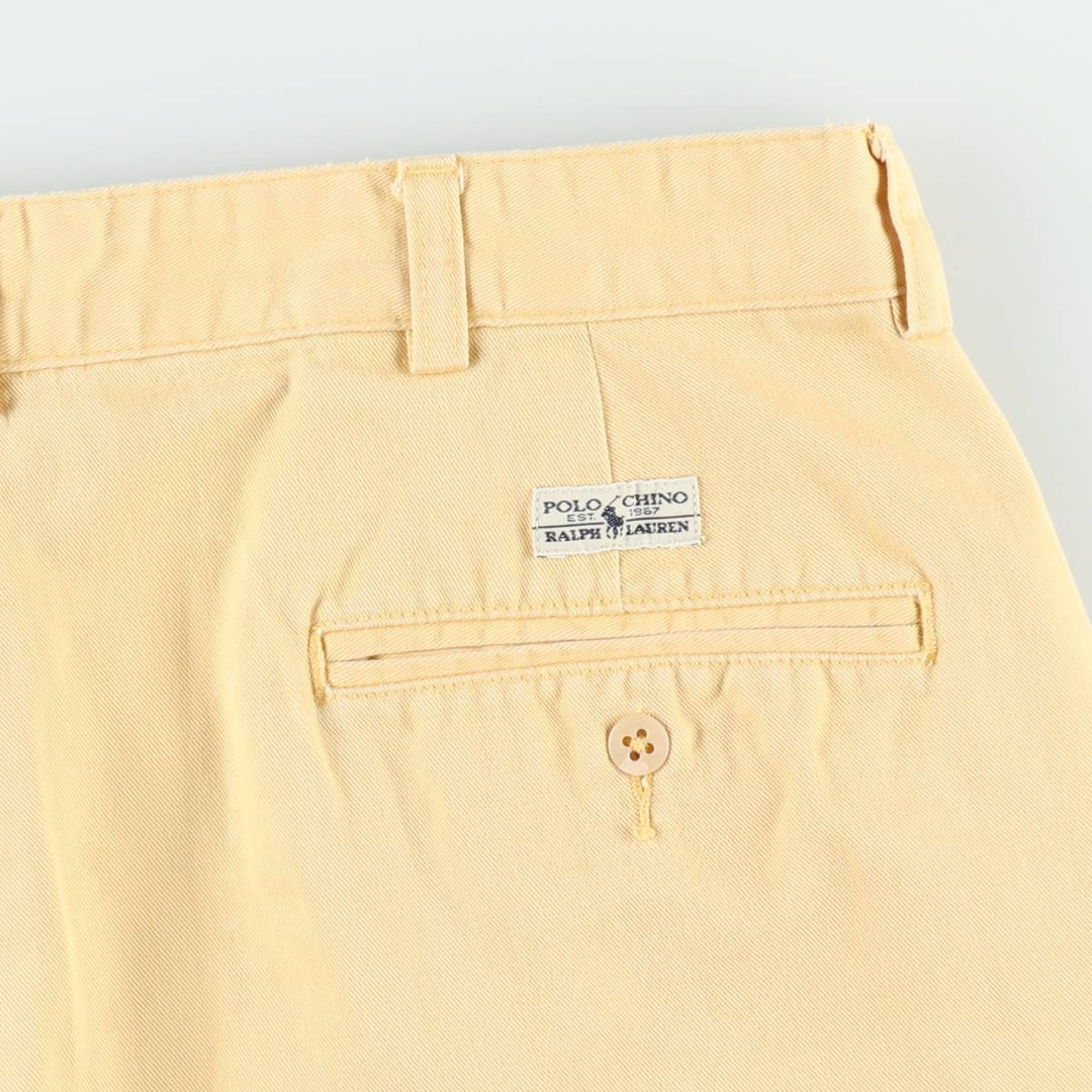 Ralph Lauren POLO RALPH LAUREN ANDREW SHORT Two-pleat chino shorts Short pants Men's W34 equivalent cotton yellow type Vintage Second Hand