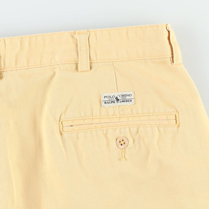 Ralph Lauren POLO RALPH LAUREN ANDREW SHORT Two-pleat chino shorts Short pants Men's W34 equivalent cotton yellow type Vintage Second Hand