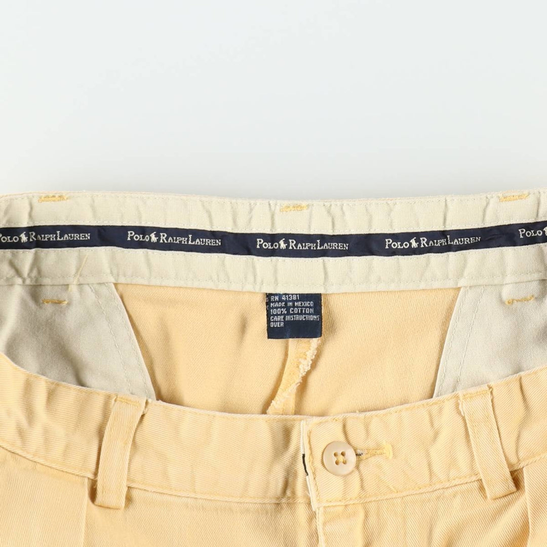 Ralph Lauren POLO RALPH LAUREN ANDREW SHORT Two-pleat chino shorts Short pants Men's W34 equivalent cotton yellow type Vintage Second Hand
