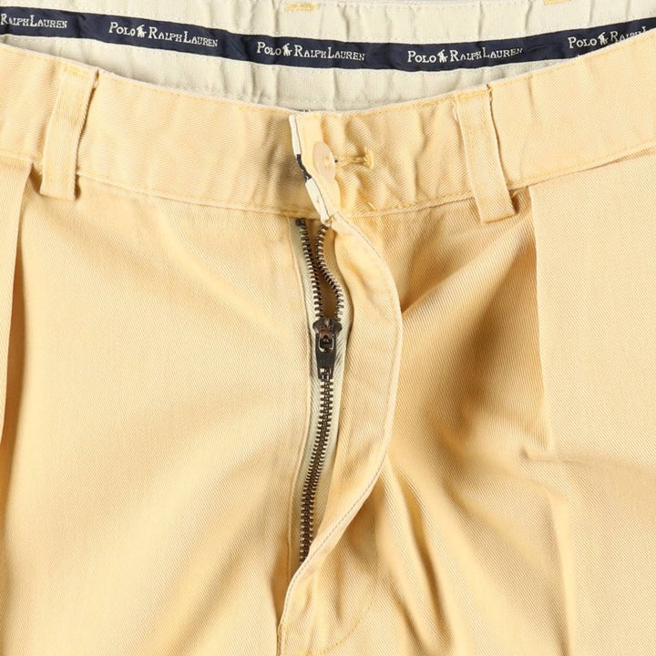 Ralph Lauren POLO RALPH LAUREN ANDREW SHORT Two-pleat chino shorts Short pants Men's W34 equivalent cotton yellow type Vintage Second Hand