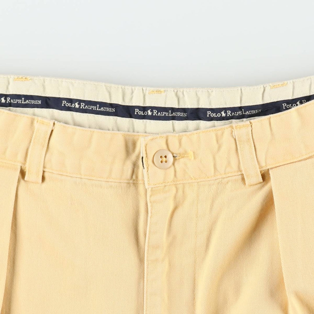 Ralph Lauren POLO RALPH LAUREN ANDREW SHORT Two-pleat chino shorts Short pants Men's W34 equivalent cotton yellow type Vintage Second Hand