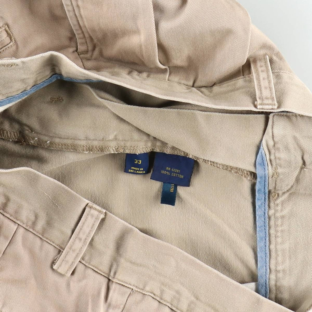 Ralph Lauren POLO RALPH LAUREN CLASSIC FIT PLEATED 9'' Two-Pleat Chino Shorts (Men's W34 equivalent) cotton Beige type Vintage Second Hand
