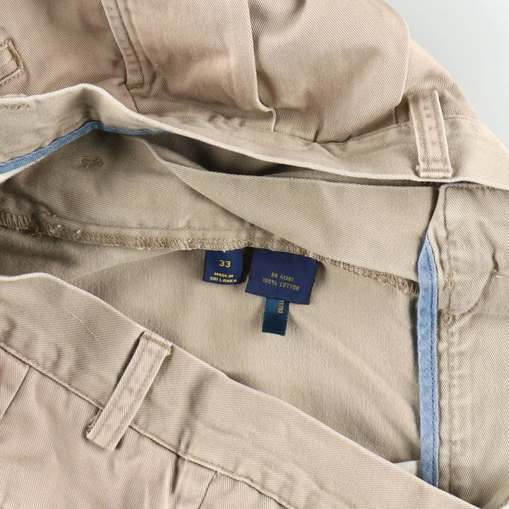 Ralph Lauren POLO RALPH LAUREN CLASSIC FIT PLEATED 9'' Two-Pleat Chino Shorts (Men's W34 equivalent) cotton Beige type Vintage Second Hand
