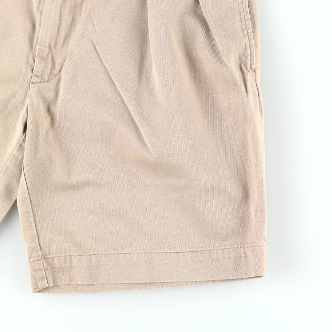 Ralph Lauren POLO RALPH LAUREN CLASSIC FIT PLEATED 9'' Two-Pleat Chino Shorts (Men's W34 equivalent) cotton Beige type Vintage Second Hand