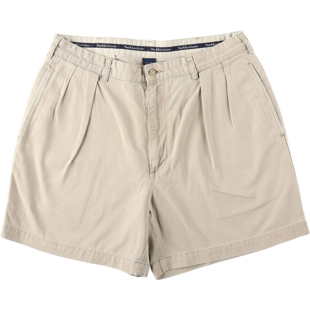 Ralph Lauren POLO RALPH LAUREN ANDREW SHORT Two-pleat chino shorts Short pants Men's W34 equivalent cotton Beige type Vintage Second Hand