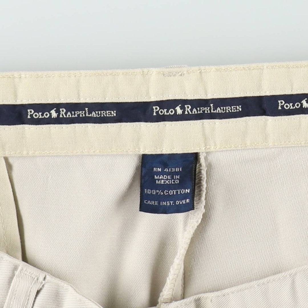 Ralph Lauren Polo Ralph Lauren ANDREW SHORT Two-Pleat Chino Shorts Men's W37 (approx.) cotton Beige type Vintage Second Hand
