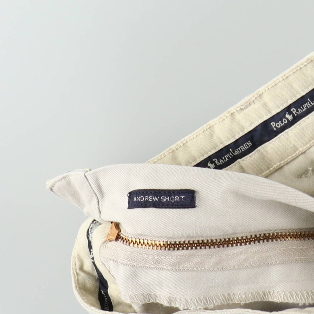 Ralph Lauren Polo Ralph Lauren ANDREW SHORT Two-Pleat Chino Shorts Men's W37 (approx.) cotton Beige type Vintage Second Hand