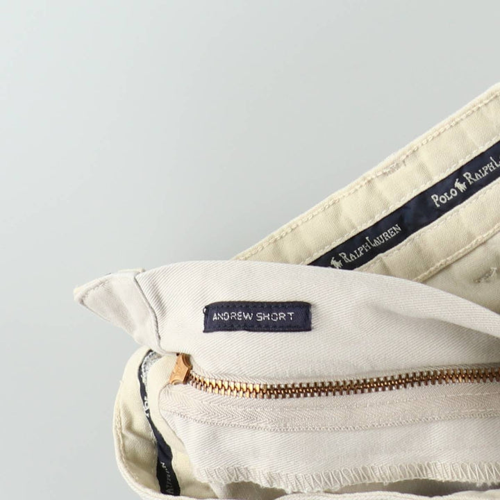 Ralph Lauren Polo Ralph Lauren ANDREW SHORT Two-Pleat Chino Shorts Men's W37 (approx.) cotton Beige type Vintage Second Hand