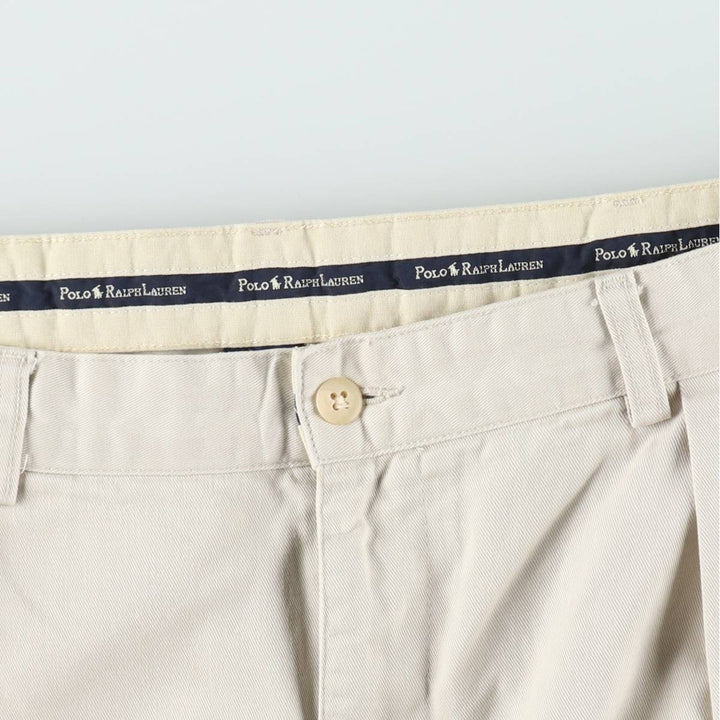 Ralph Lauren Polo Ralph Lauren ANDREW SHORT Two-Pleat Chino Shorts Men's W37 (approx.) cotton Beige type Vintage Second Hand
