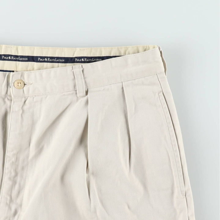 Ralph Lauren Polo Ralph Lauren ANDREW SHORT Two-Pleat Chino Shorts Men's W37 (approx.) cotton Beige type Vintage Second Hand