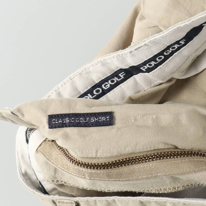Ralph Lauren Polo Golf CLASSIC GOLF SHORT Two-Pleat Chino Shorts Men's W36 (approx.) cotton Beige type Vintage Second Hand