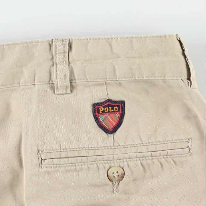 Ralph Lauren Polo Golf CLASSIC GOLF SHORT Two-Pleat Chino Shorts Men's W36 (approx.) cotton Beige type Vintage Second Hand