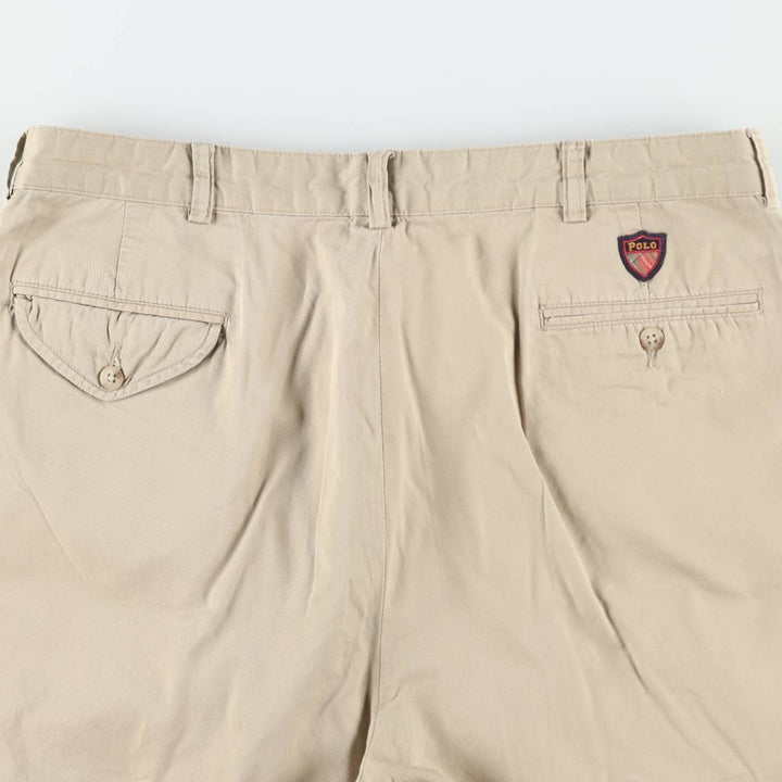 Ralph Lauren Polo Golf CLASSIC GOLF SHORT Two-Pleat Chino Shorts Men's W36 (approx.) cotton Beige type Vintage Second Hand