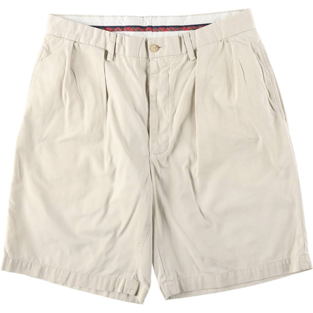 Ralph Lauren POLO GOLF FAIRWAY SHORT Two-Pleat Chino Shorts, Men's Size W34 (approx.) cotton Beige type Vintage Second Hand