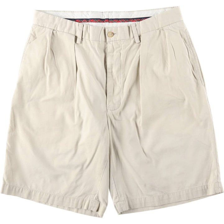 Ralph Lauren POLO GOLF FAIRWAY SHORT Two-Pleat Chino Shorts, Men's Size W34 (approx.) cotton Beige type Vintage Second Hand
