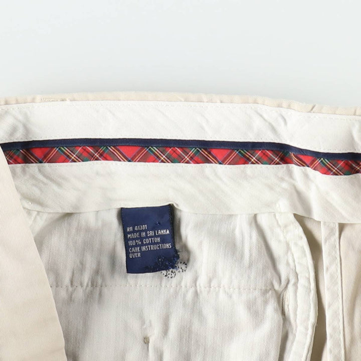 Ralph Lauren POLO GOLF FAIRWAY SHORT Two-Pleat Chino Shorts, Men's Size W34 (approx.) cotton Beige type Vintage Second Hand