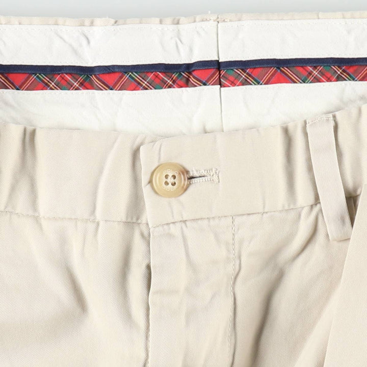 Ralph Lauren POLO GOLF FAIRWAY SHORT Two-Pleat Chino Shorts, Men's Size W34 (approx.) cotton Beige type Vintage Second Hand