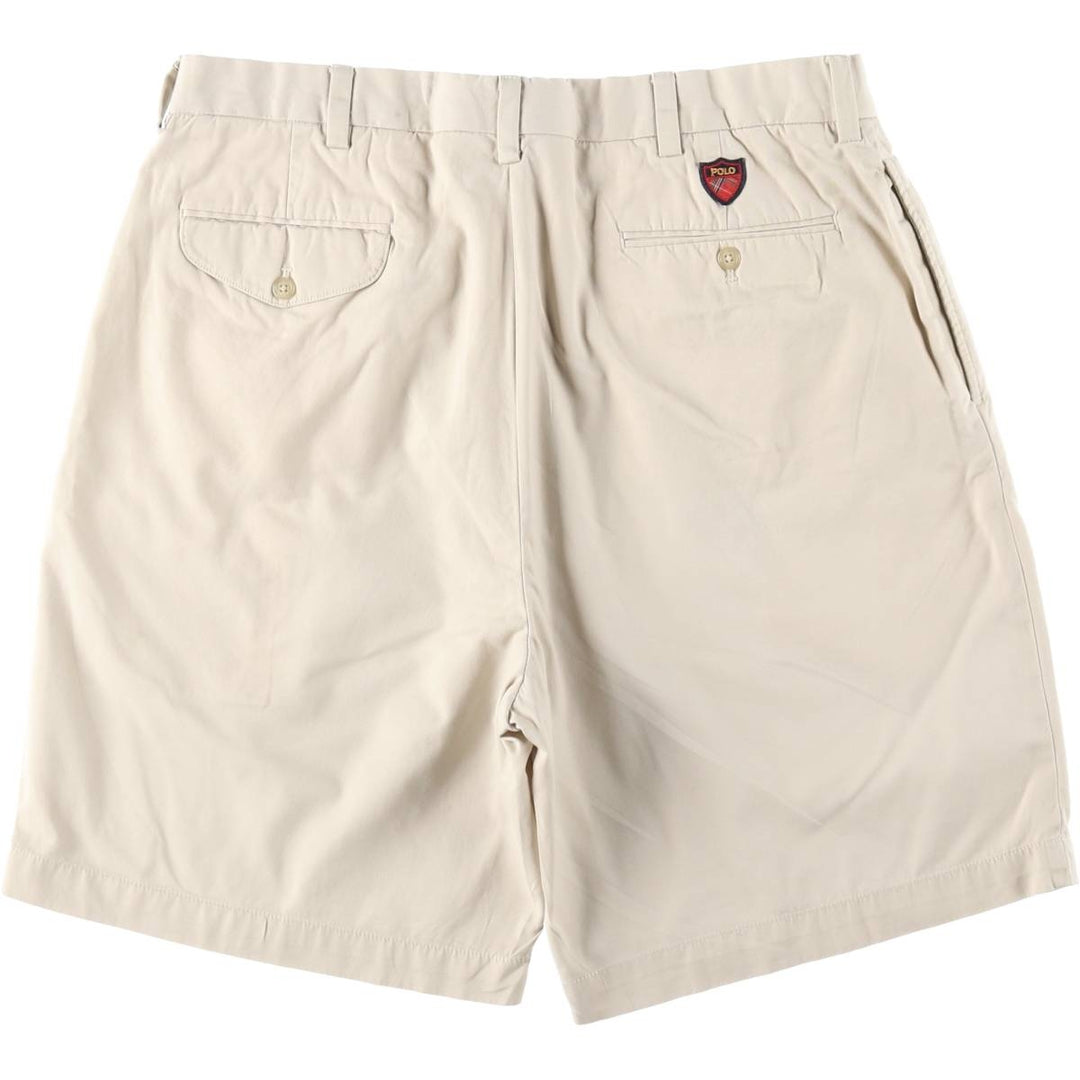 Ralph Lauren POLO GOLF Fairway Shorts, two-pleat chino shorts, men's size W36. cotton Beige type Vintage Second Hand