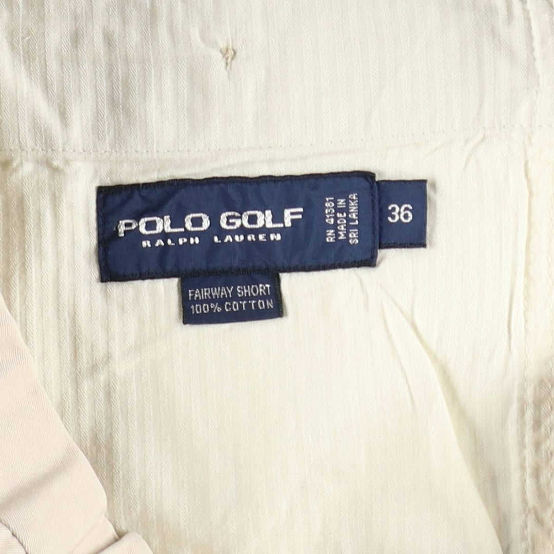 Ralph Lauren POLO GOLF Fairway Shorts, two-pleat chino shorts, men's size W36. cotton Beige type Vintage Second Hand