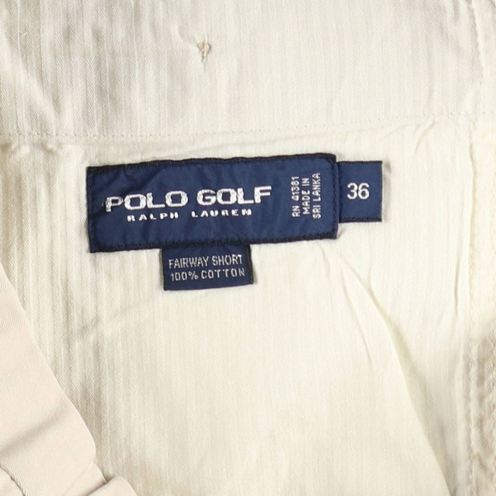 Ralph Lauren POLO GOLF Fairway Shorts, two-pleat chino shorts, men's size W36. cotton Beige type Vintage Second Hand