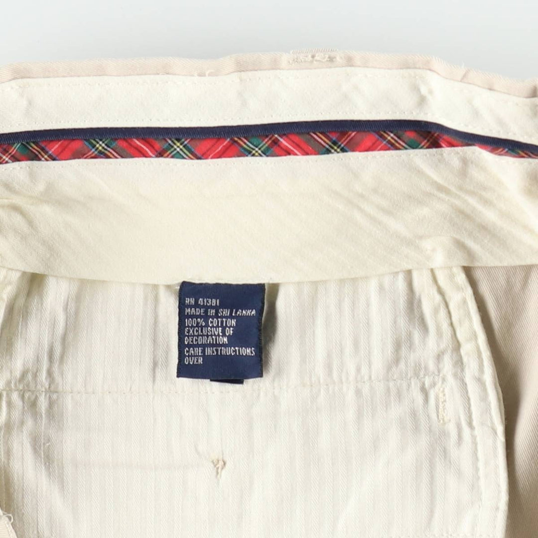 Ralph Lauren POLO GOLF Fairway Shorts, two-pleat chino shorts, men's size W36. cotton Beige type Vintage Second Hand