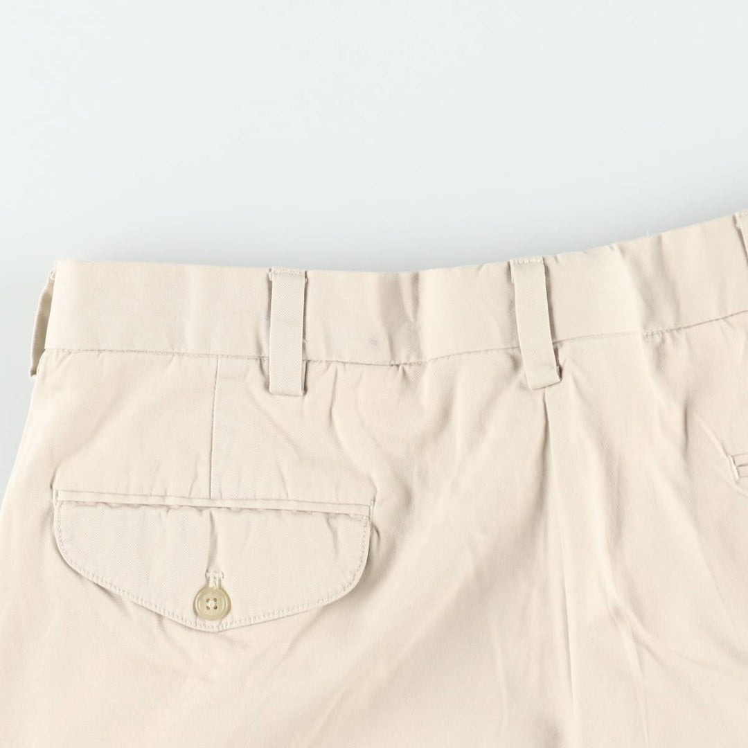 Ralph Lauren POLO GOLF Fairway Shorts, two-pleat chino shorts, men's size W36. cotton Beige type Vintage Second Hand