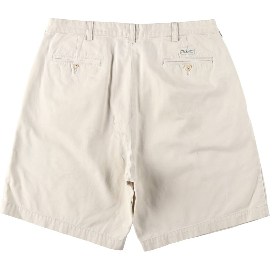 Ralph Lauren Polo Ralph Lauren TYLER SHORT Two-Pleat Chino Shorts Men's W36 (approx.) cotton Beige type Vintage Second Hand