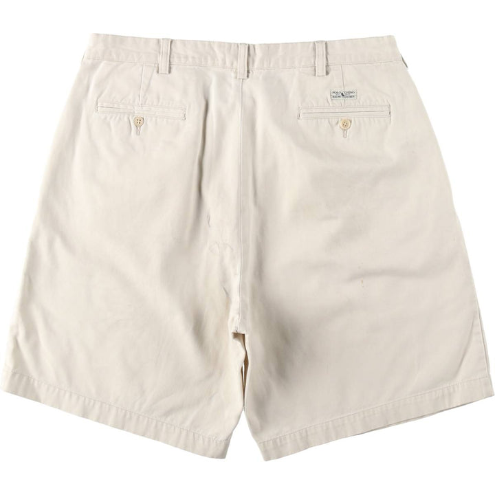 Ralph Lauren Polo Ralph Lauren TYLER SHORT Two-Pleat Chino Shorts Men's W36 (approx.) cotton Beige type Vintage Second Hand