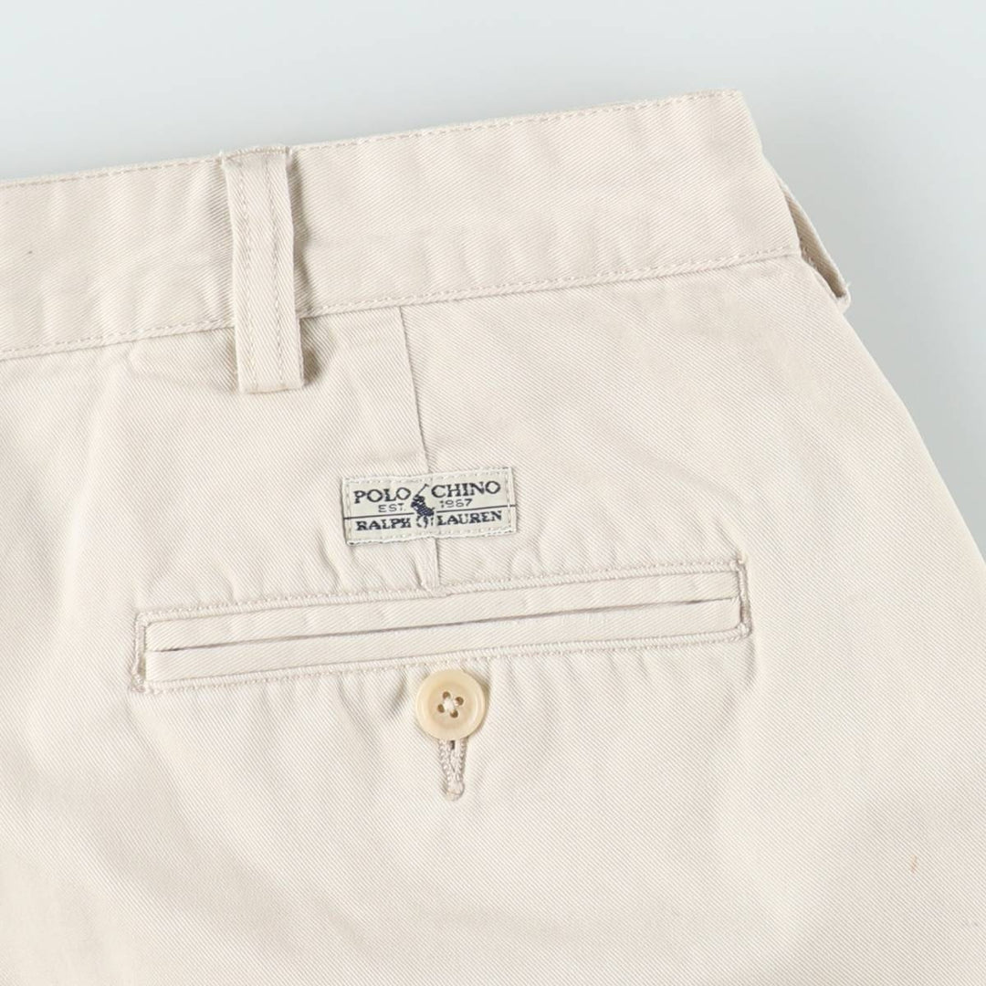 Ralph Lauren Polo Ralph Lauren TYLER SHORT Two-Pleat Chino Shorts Men's W36 (approx.) cotton Beige type Vintage Second Hand
