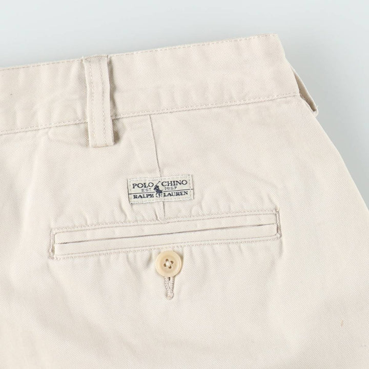 Ralph Lauren Polo Ralph Lauren TYLER SHORT Two-Pleat Chino Shorts Men's W36 (approx.) cotton Beige type Vintage Second Hand