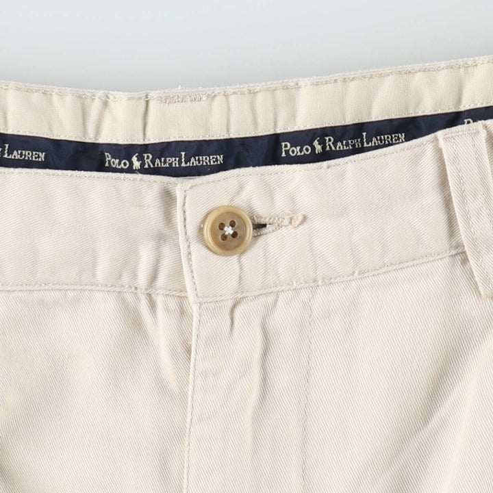 Ralph Lauren Polo Ralph Lauren TYLER SHORT Two-Pleat Chino Shorts Men's W36 (approx.) cotton Beige type Vintage Second Hand