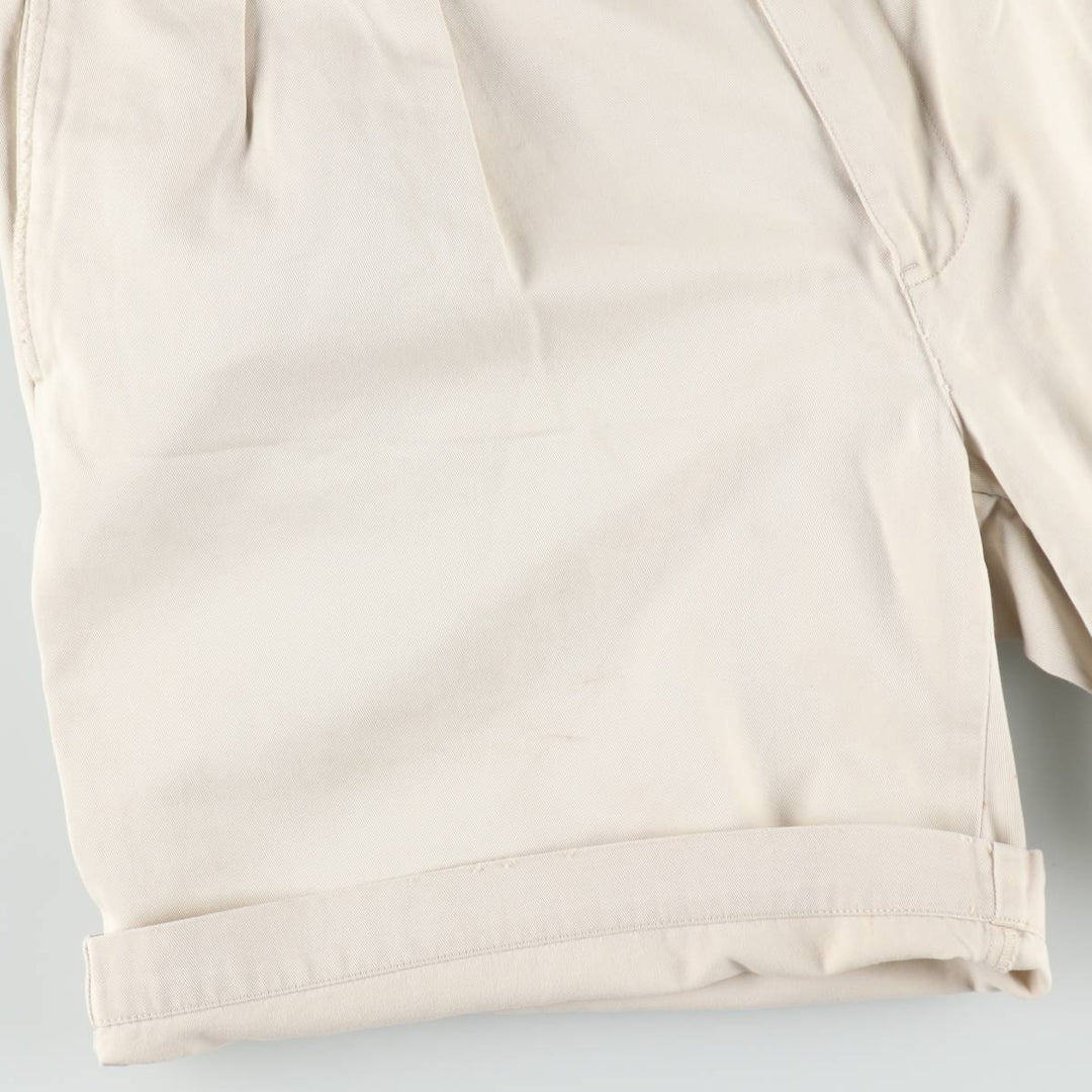 Ralph Lauren Polo Ralph Lauren TYLER SHORT Two-Pleat Chino Shorts Men's W36 (approx.) cotton Beige type Vintage Second Hand