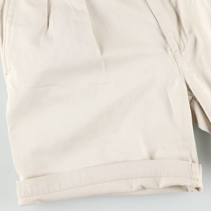 Ralph Lauren Polo Ralph Lauren TYLER SHORT Two-Pleat Chino Shorts Men's W36 (approx.) cotton Beige type Vintage Second Hand