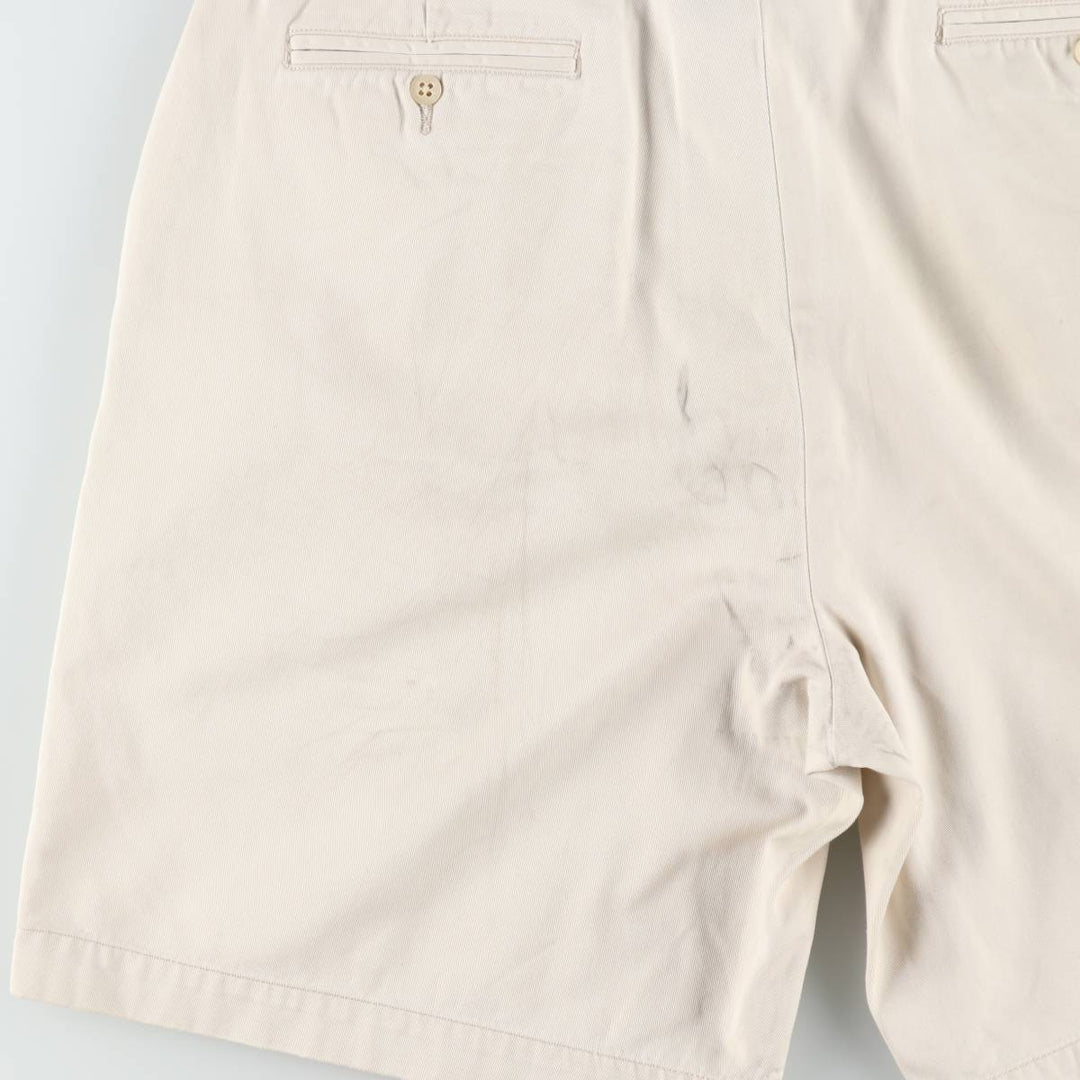 Ralph Lauren Polo Ralph Lauren TYLER SHORT Two-Pleat Chino Shorts Men's W36 (approx.) cotton Beige type Vintage Second Hand