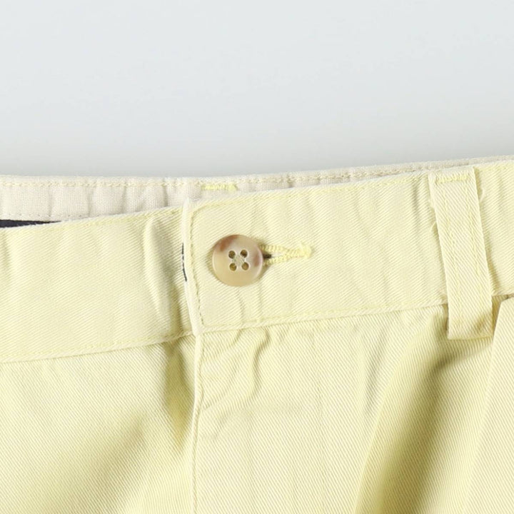 Ralph Lauren POLO RALPH LAUREN TYLER SHORT Two-Pleat Chino Shorts Men's W33 (approx.) cotton lemon yellow Vintage Second Hand