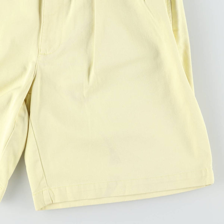 Ralph Lauren POLO RALPH LAUREN TYLER SHORT Two-Pleat Chino Shorts Men's W33 (approx.) cotton lemon yellow Vintage Second Hand