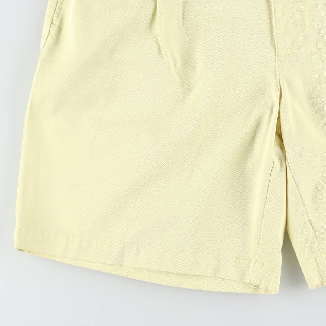 Ralph Lauren POLO RALPH LAUREN TYLER SHORT Two-Pleat Chino Shorts Men's W33 (approx.) cotton lemon yellow Vintage Second Hand