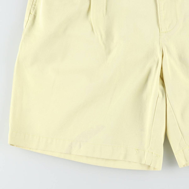 Ralph Lauren POLO RALPH LAUREN TYLER SHORT Two-Pleat Chino Shorts Men's W33 (approx.) cotton lemon yellow Vintage Second Hand