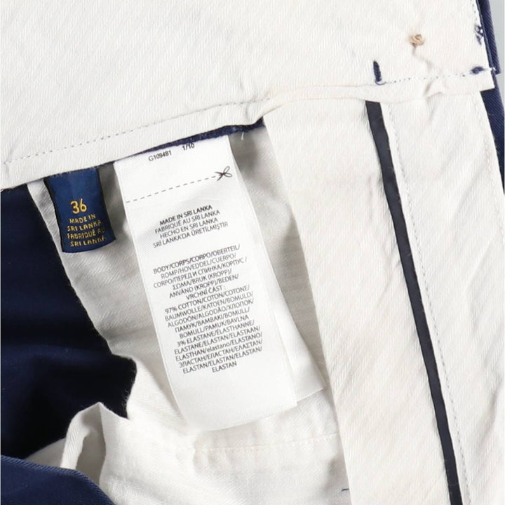 Ralph Lauren POLO RALPH LAUREN STRETCH CLASSIC FIT Chino Shorts (Men's size W38 equivalent) cotton navy blue type Vintage Second Hand
