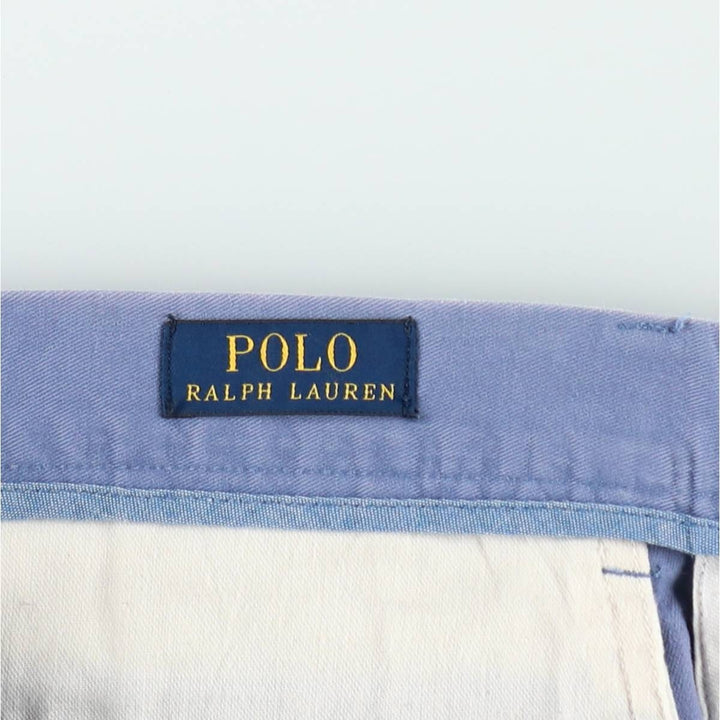 Ralph Lauren POLO RALPH LAUREN CLASSIC FIT 9'' All-over print chino shorts, men's size W36 (approx.) cotton blue type Vintage Second Hand
