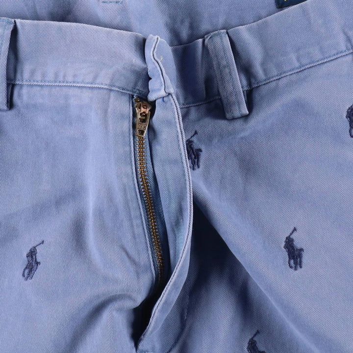 Ralph Lauren POLO RALPH LAUREN CLASSIC FIT 9'' All-over print chino shorts, men's size W36 (approx.) cotton blue type Vintage Second Hand